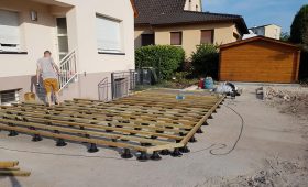 Création d'une terrasse en bois IPE