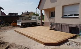 Création d'une terrasse en bois IPE