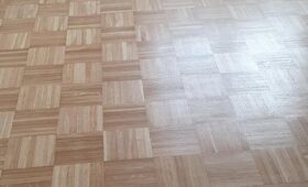 Ponçage de parquet massif chêne lame large rustique et ponçage parquet chêne mosaïque