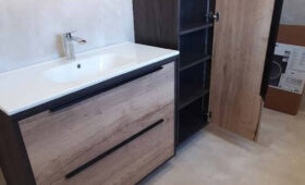 Fabrication et pose de meubles de salle de bain sur mesure