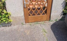 Fabrication et pose à l'identique d'un portail en bois Douglas